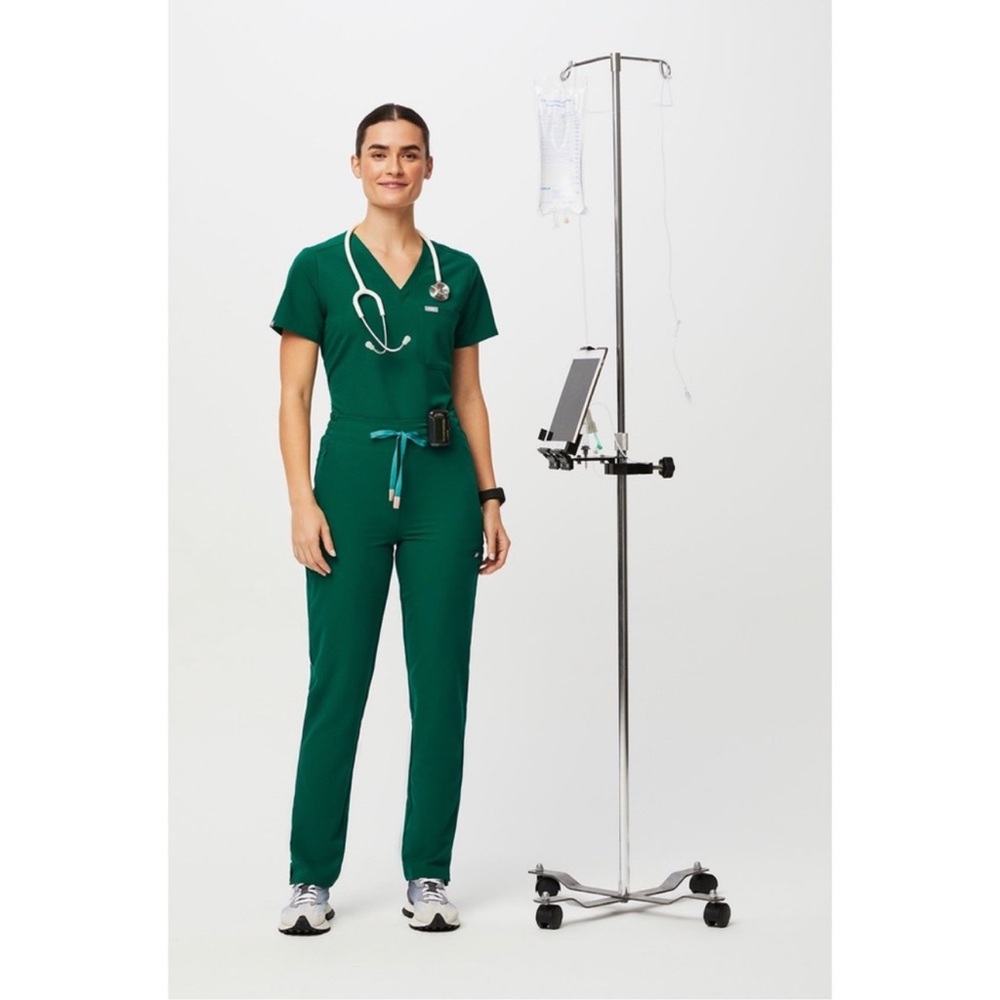 Figs Evans Skinny Scrub Pants Hunter Green Size XS